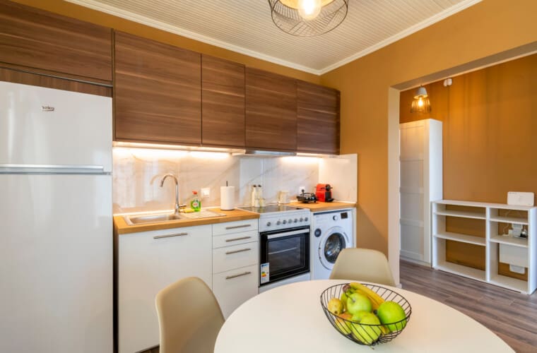 Kitchen and dining area
