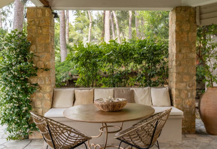 Veranda seating area