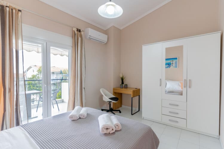 Bedroom with balcony