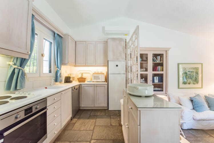 Kitchen and seating area