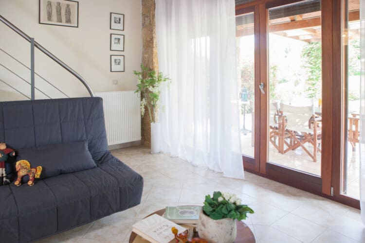 Living room with garden view