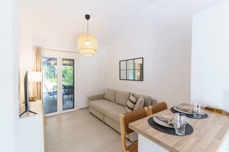 Living area with garden view