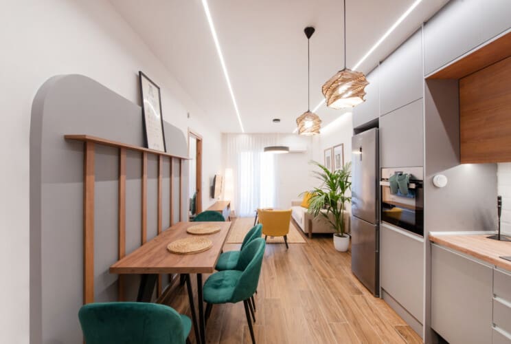 Kitchen and dining area