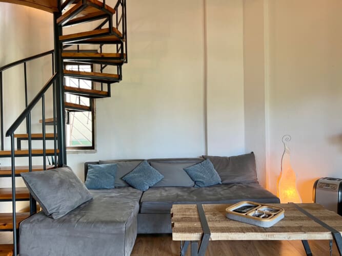 Living area with sofa