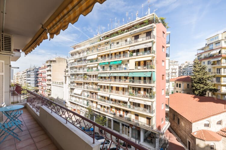 Balcony with street view