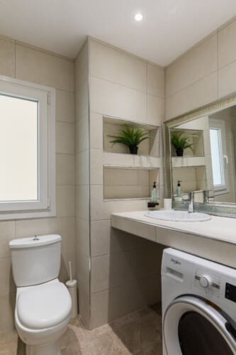 Bathroom with washing machine