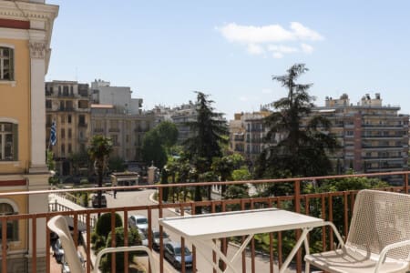 Balcony with outdoor furniture