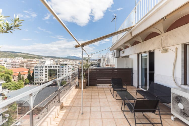 Balcony with street view