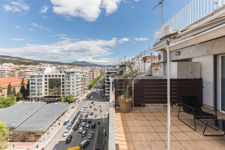 Balcony with street view