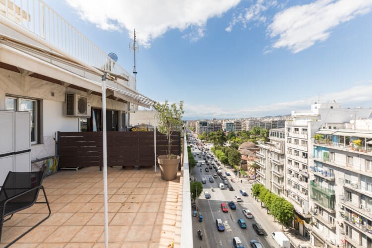 Balcony with street view