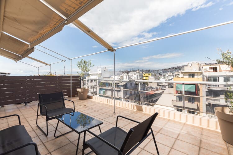 Balcony with outdoor furniture