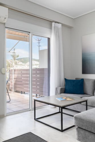 Living room with balcony