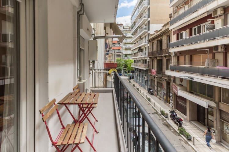 Balcony with street view