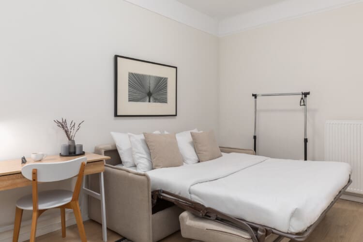 Bedroom with sofa bed