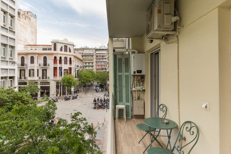 Balcony with street view
