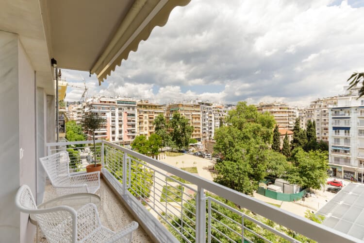 Balcony with street view