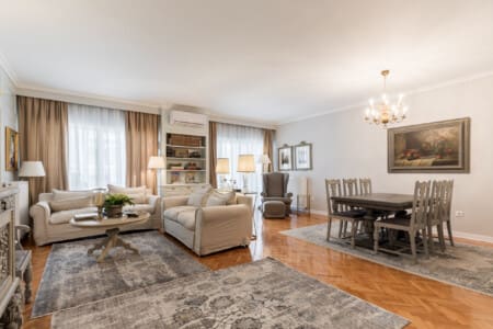 Living room with dining area