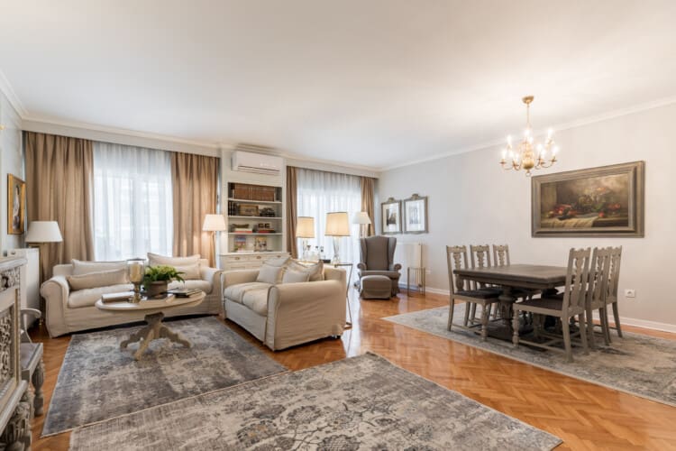 Living room with dining area