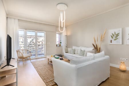 Living room with balcony