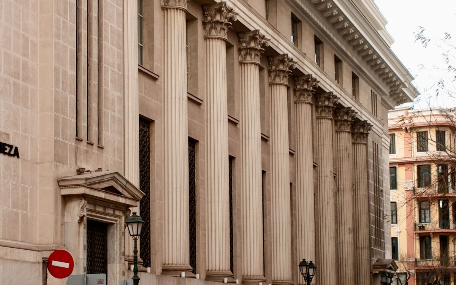 The characteristic Corinthian columns